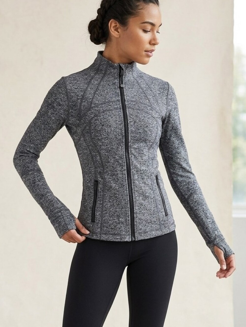 lululemon athletica Define Gray Full-Zip Athletic Jacket Size 12